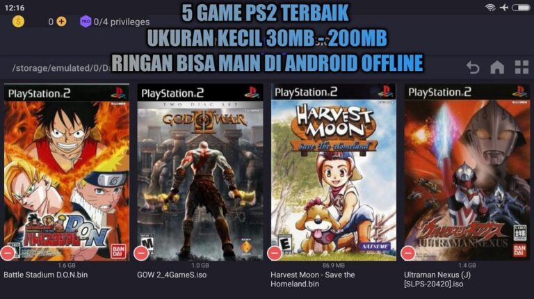 Rekomendasi Game Ps Ukuran Kecil