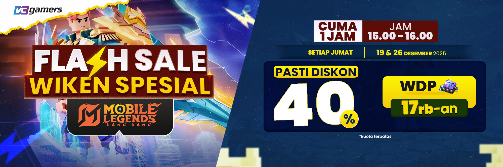 Flash Sale Wiken Ceria Cashback 90%