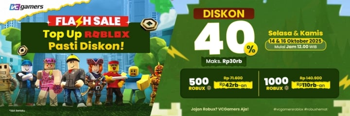 Flash Sale Roblox - ROBUX Murah!