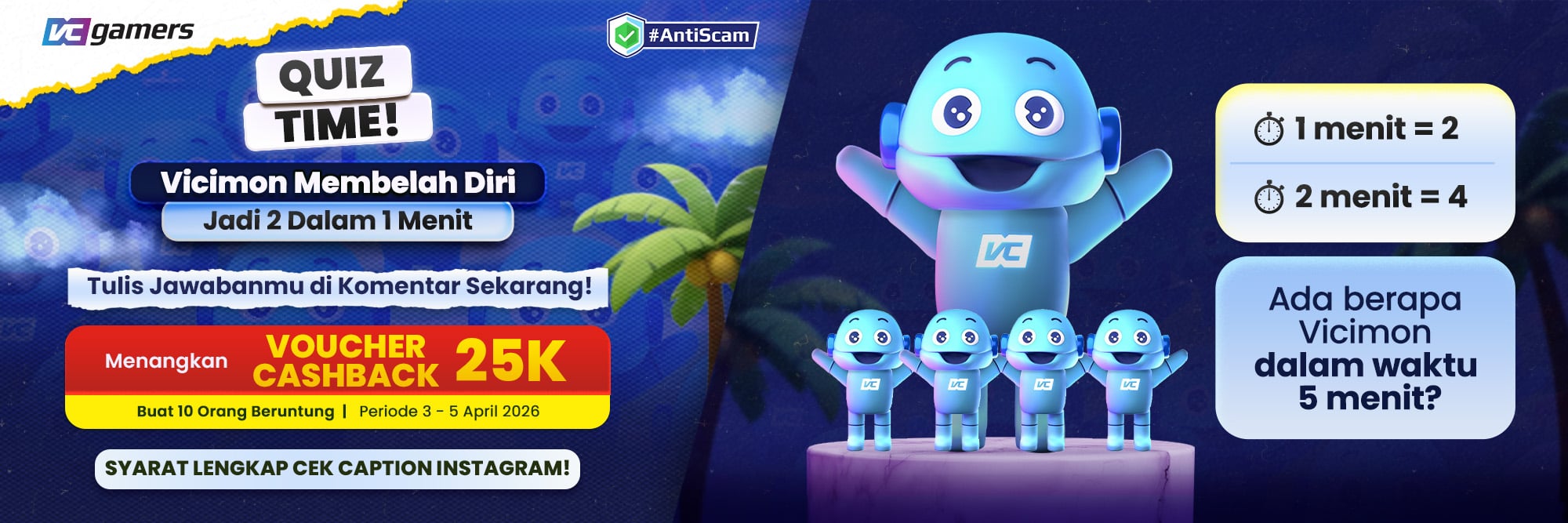 Quiz Time! Vicimon Membelah Diri!