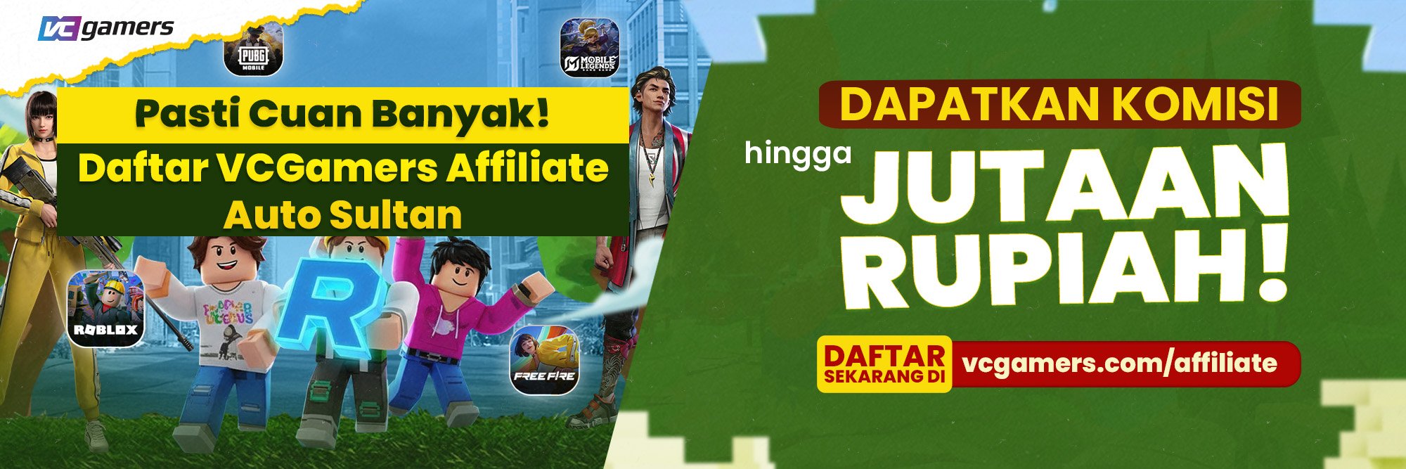 Pasti Cuan Banyak! Daftar VCGamers Affiliate Auto Sultan