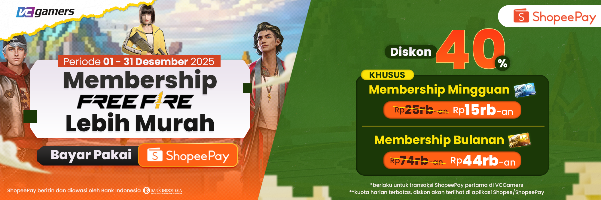 Lebih murah bayar pakai ShopeePay!