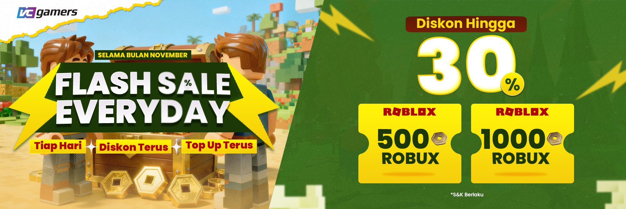 Tiap Hari Diskon Terus Khusus Robux!