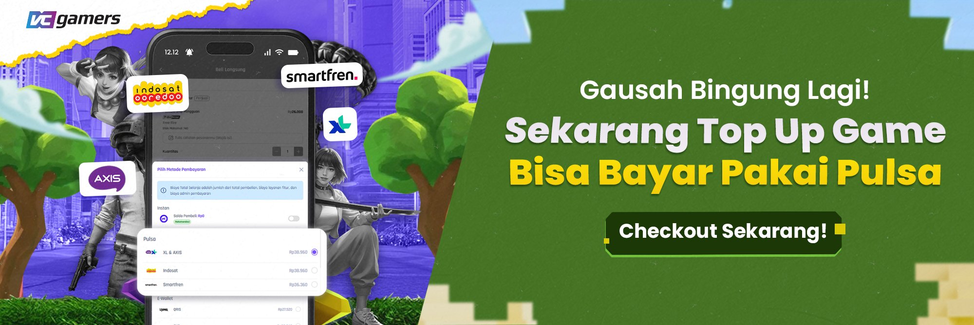 top up game murah pakai pulsa di vcgamers