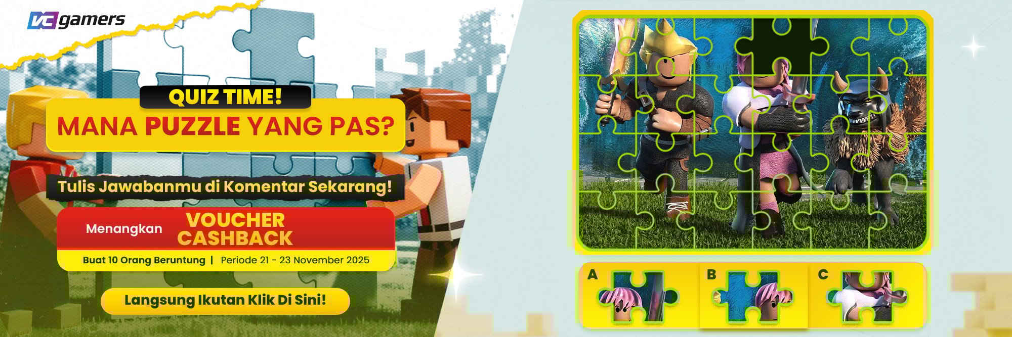 Quiz Time! Yuk cari puzzle yang pas!