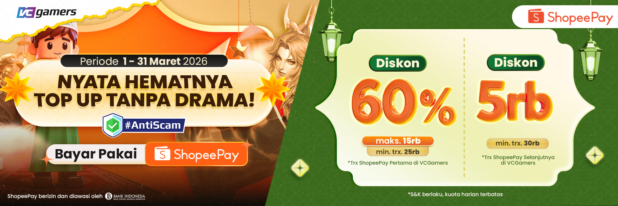 Lebih murah bayar pakai ShopeePay!