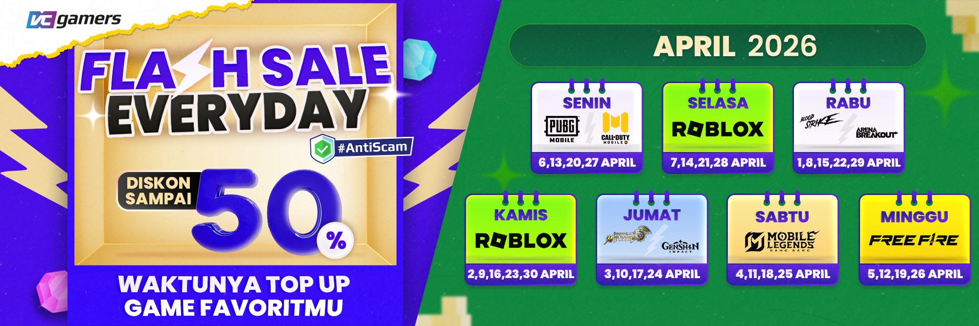 Flash Sale Everyday April