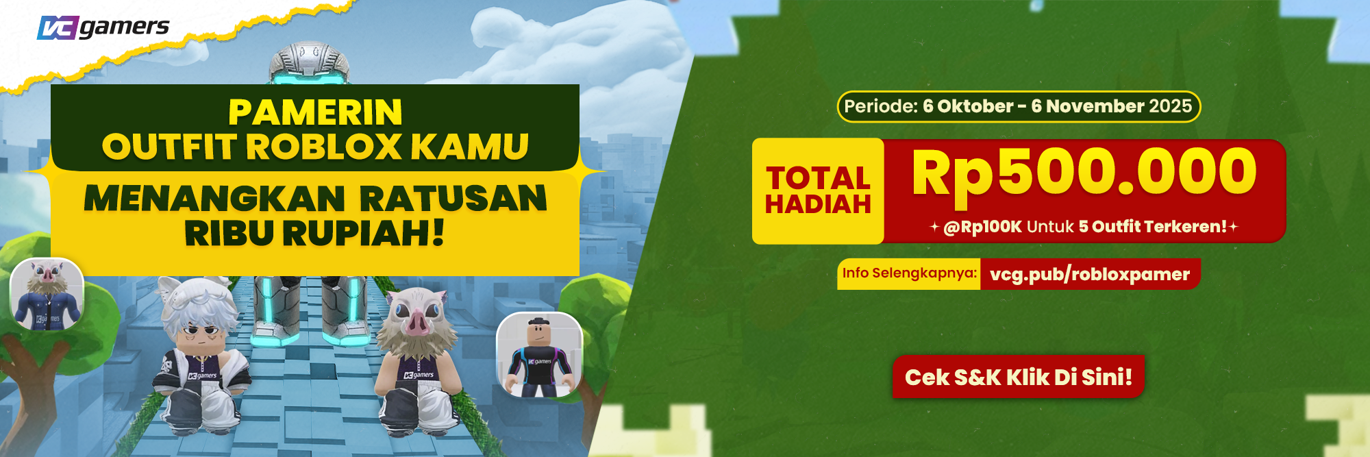 Pamerin Outfit Roblox Kamu, Menangkan Ratusan Ribu Rupiah!