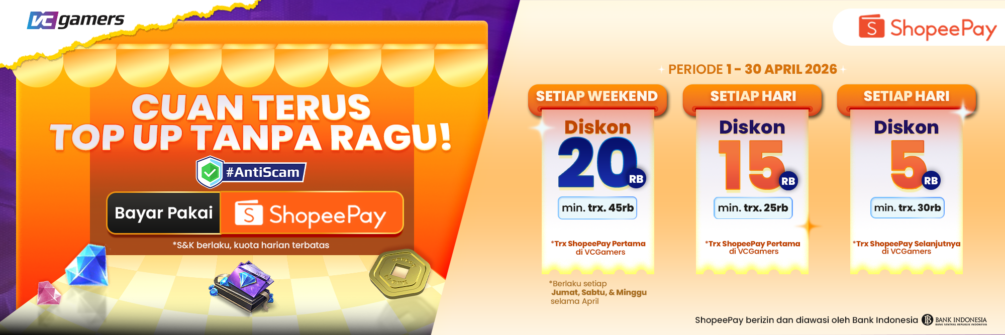 Lebih murah bayar pakai ShopeePay!