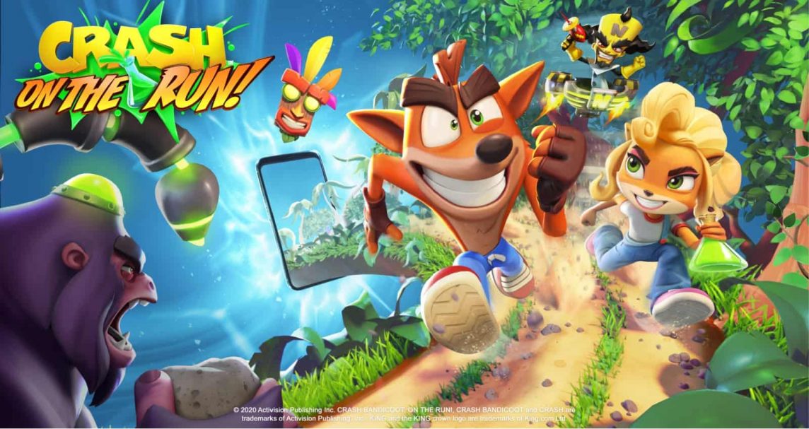 可以在智能手机上玩 Legend Crash Bandicoot 游戏！