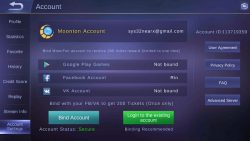 Tipps zum Ändern von Passwörtern für Moonton Mobile Legends-Konten