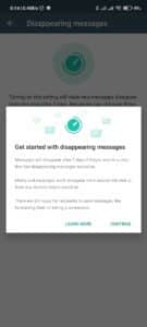 Step #2 Disappearing Messages