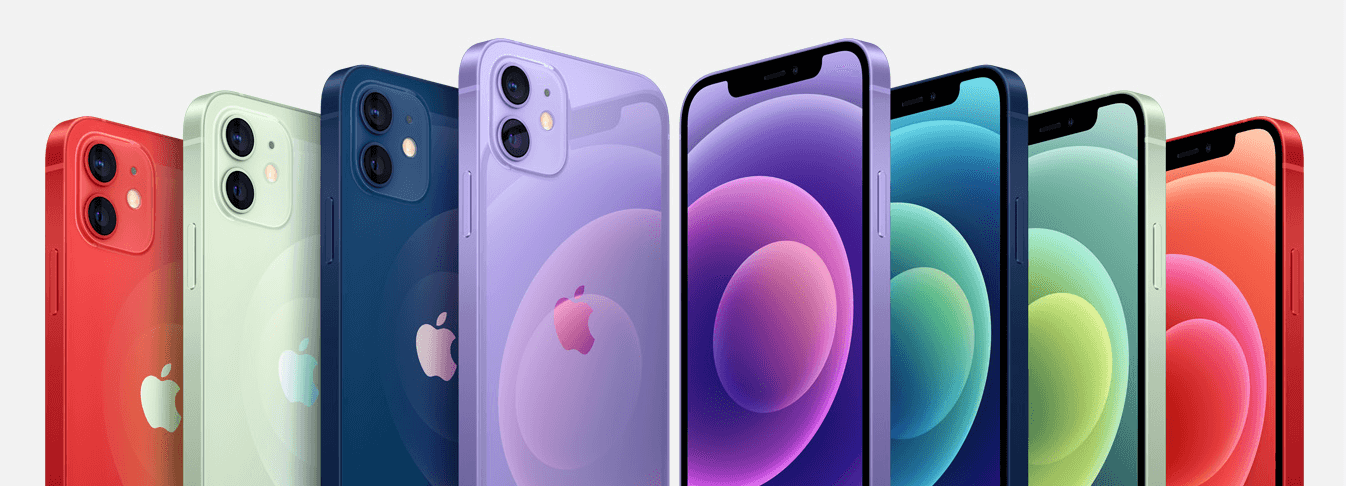 新款iphone 12 和iphone 12 Mini 紫色