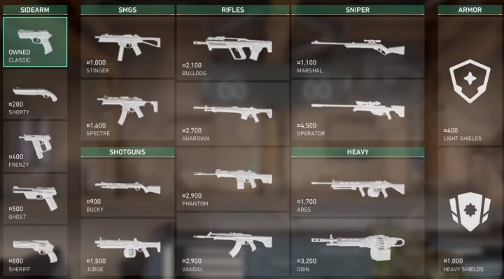 Here Are 12 Valorant Weapons