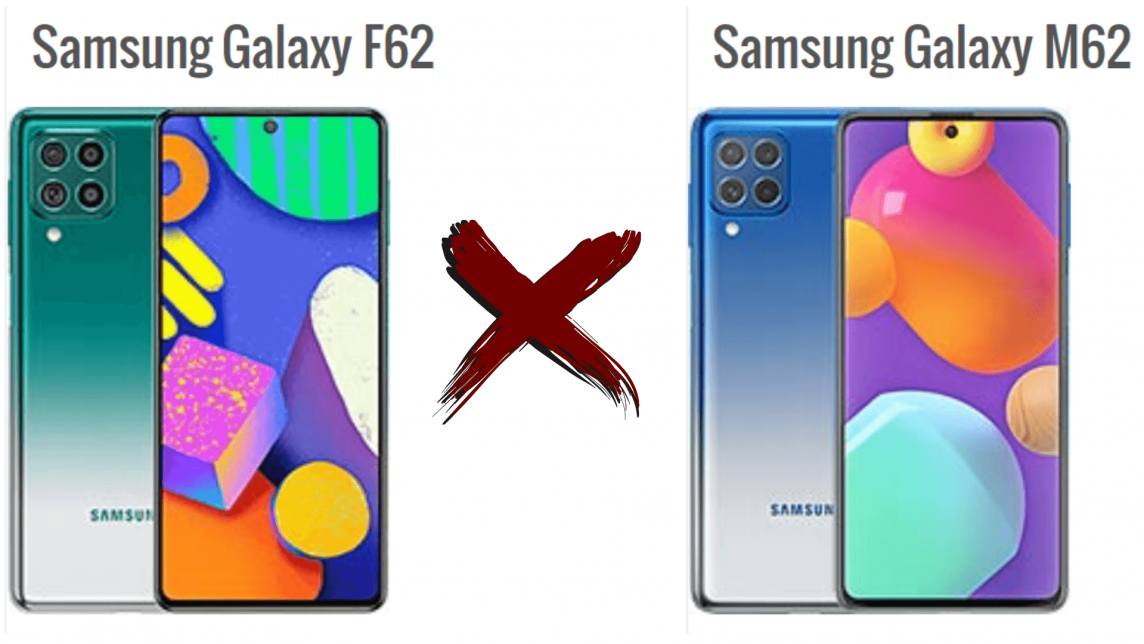 Samsung Galaxy f62 vs. m62
