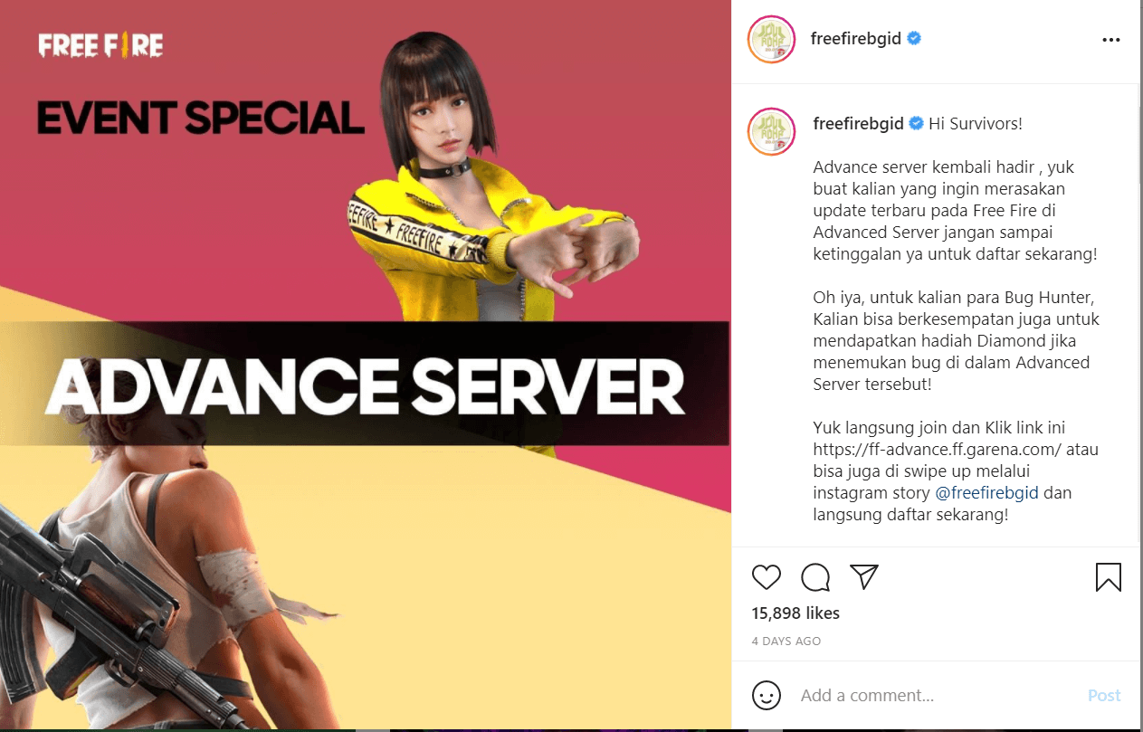 The All New FF Advance Server Officially Opened! Here's the List Tutorial!
