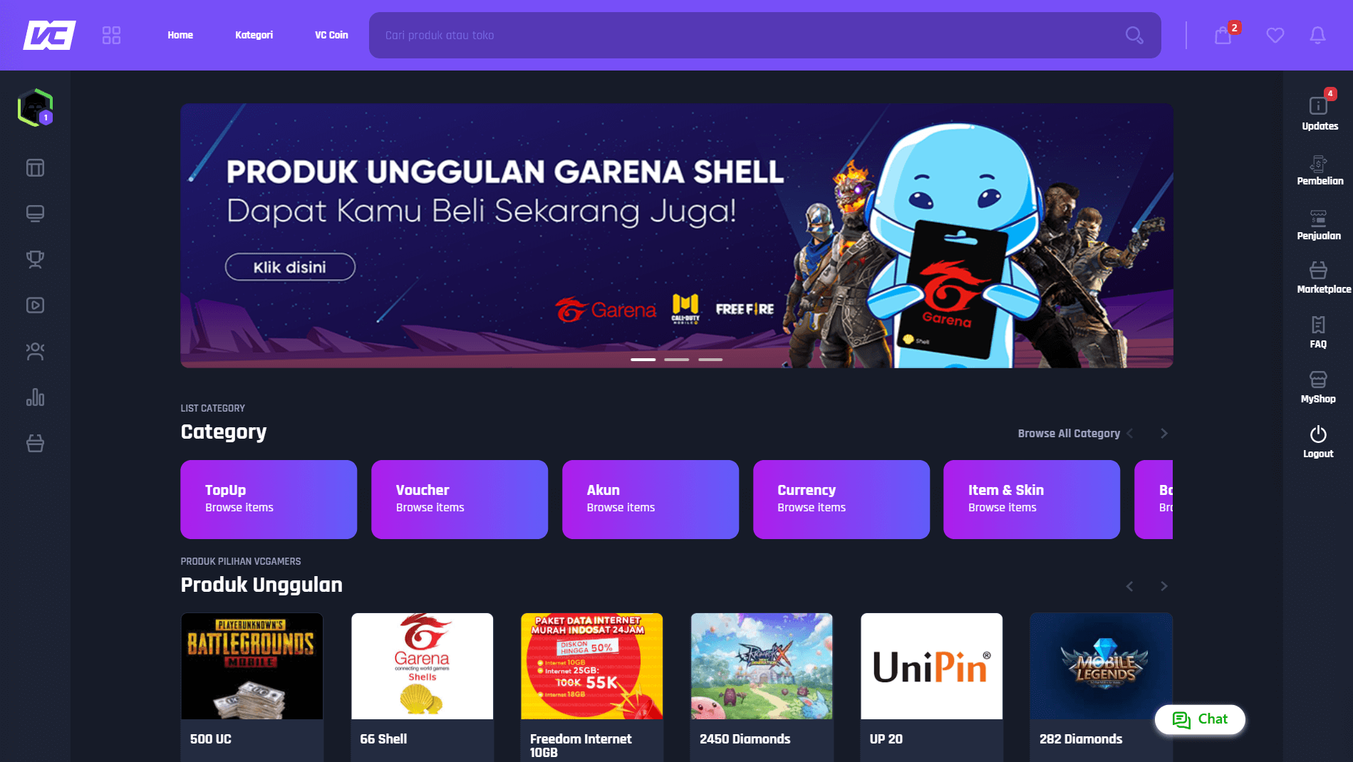 vcgamers marketplace