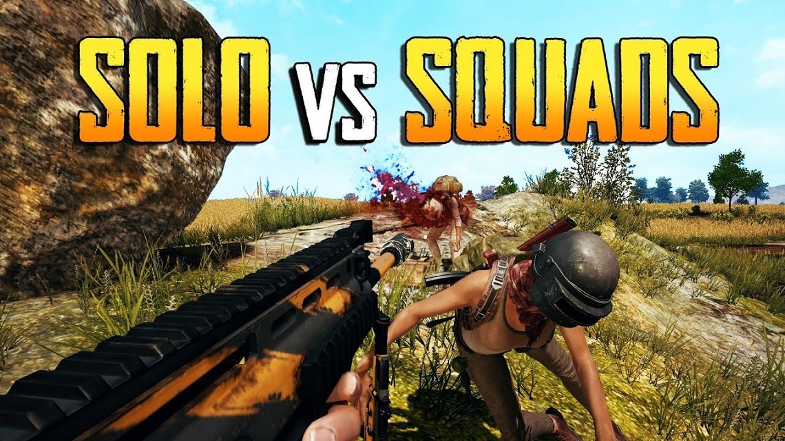Play Solo Player vs Squad at PUBG Mobile