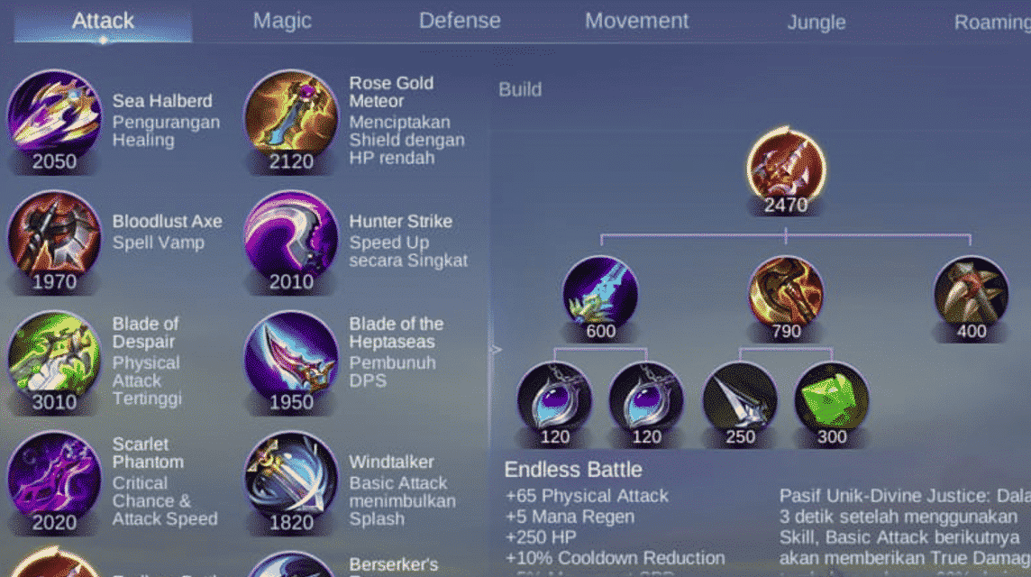 Endless Battle - Build Zilong Tersakit