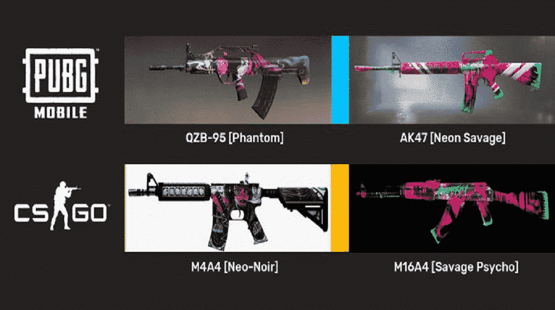 PUBG Mobile Weapon Combo and PUBG Weapon Skins