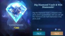 Participating in Diamond Vault ML (Mobile Legends) Can Get Rare Skins!