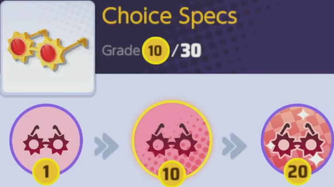 choice specs pokemon unite low level