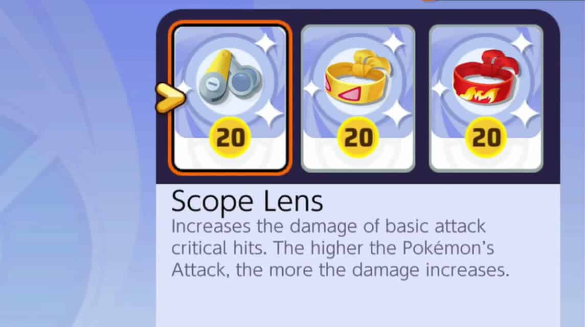 Scope Lens Pokemon Unite Abdeckung