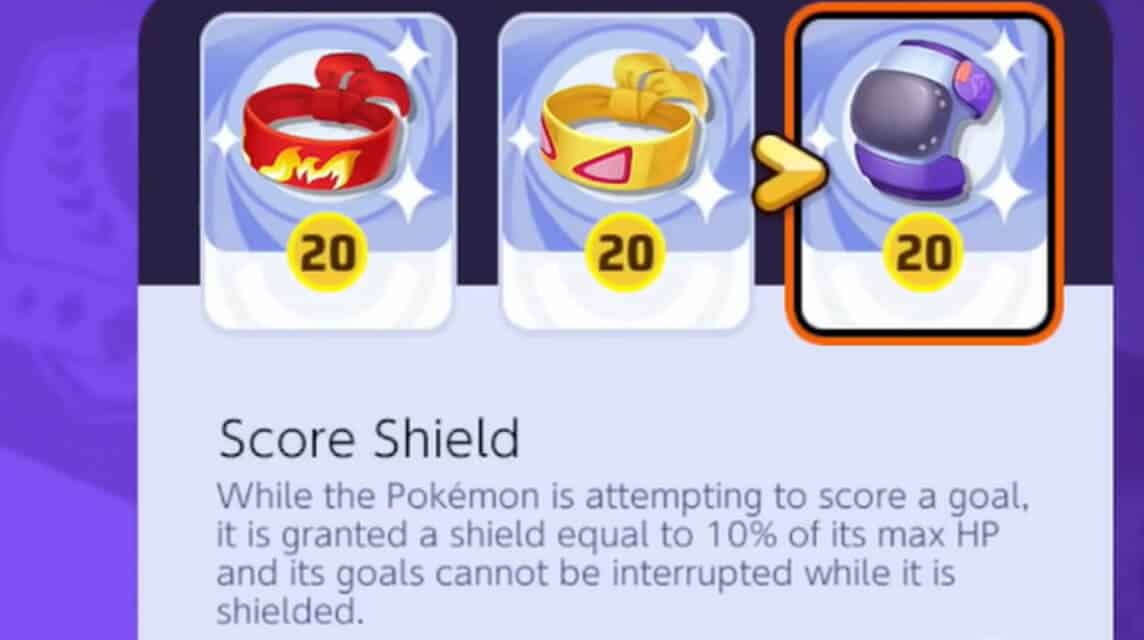 score shield pokemon unite rincian
