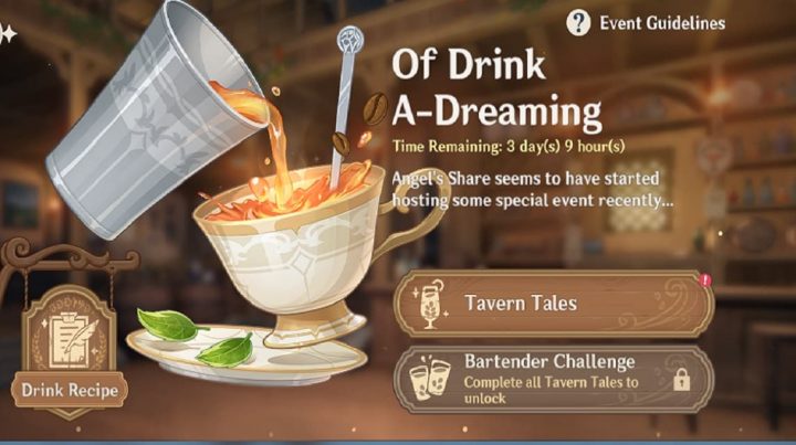 Drink A Dreaming 이벤트 안내, Genshin Impact에서 바텐더가 되는 법을 배우세요!