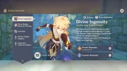 Genshin Impact Divine Ingenuity 가이드 및 이벤트 가이드