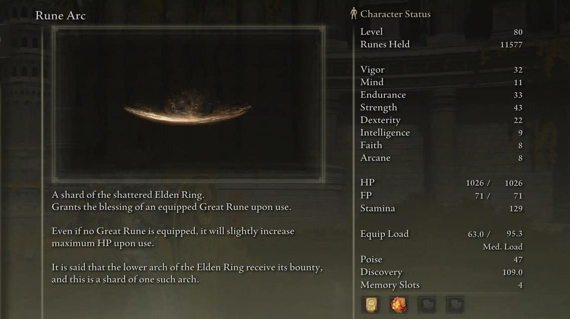 great rune elden ring rune arc