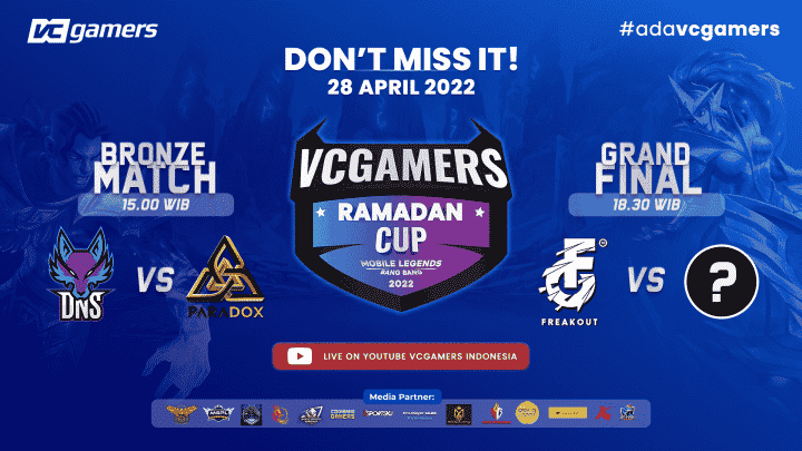 Sehen Sie sich Bronze Match & Grand Final VCGamers Ramadan Cup 2022: MLBB noch heute an!