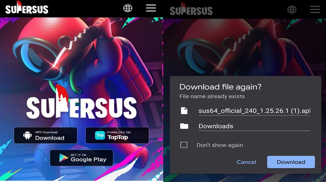 download super sus APK