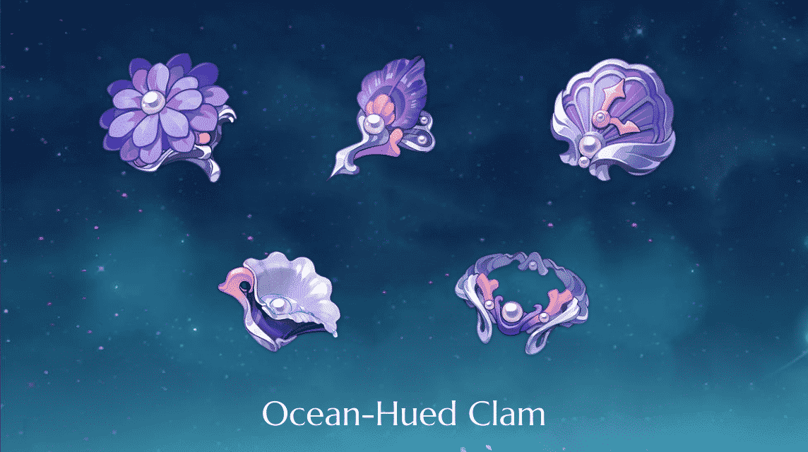 qiqi genshin impact ocean-hued clam artefak