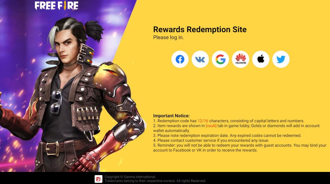 Garena Free Fire Redeem Codes [July 2022] - The Game Statistics