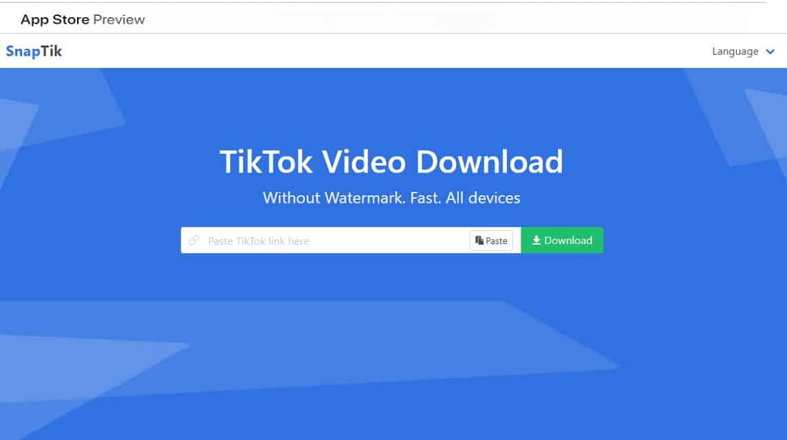 Tiktok-Video-Download über Snaptik Android-PC