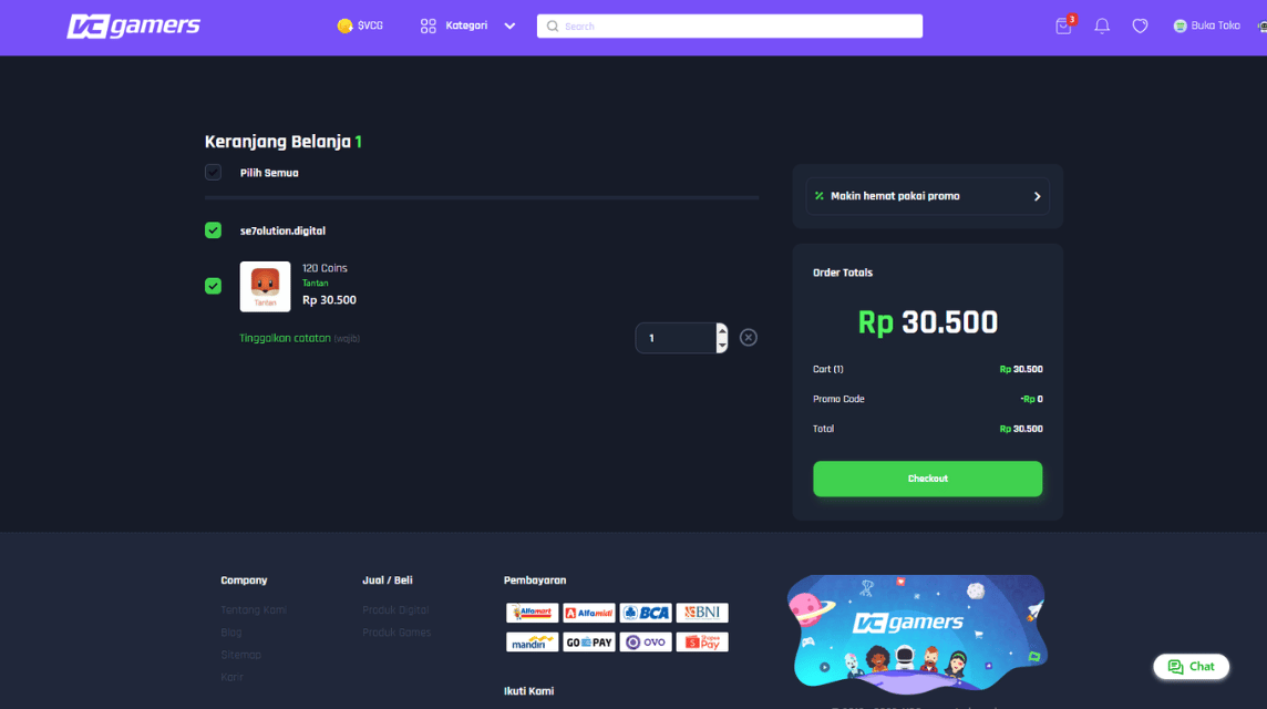 Top Up Tantan di VCGamers