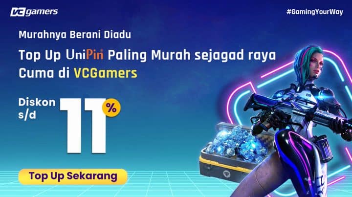 Top Up UniPin Brazil di VCGamers, Paling Murah Sejagad Raya!