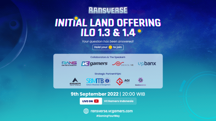 Come Join the ILO and Buy Land on RansVerse on 9 September 2022