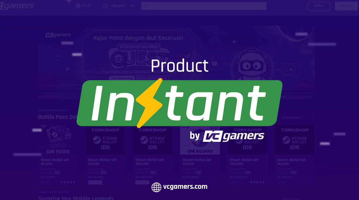 Product Instant VCGamers akan segera dirilis