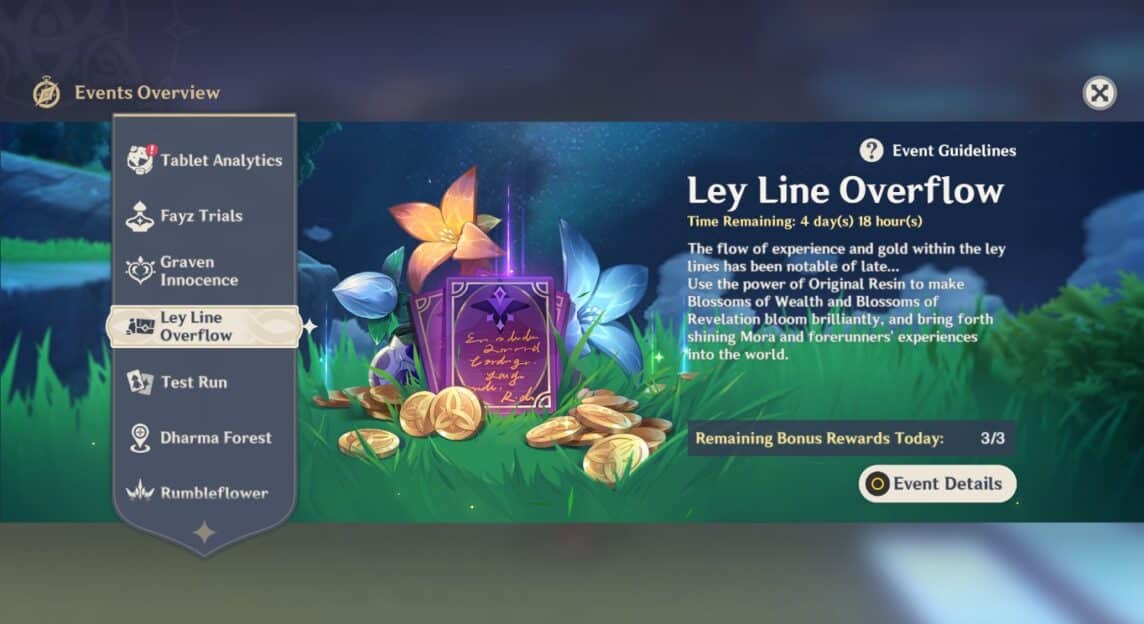 leyline overflow 겐신 임팩트 3.0