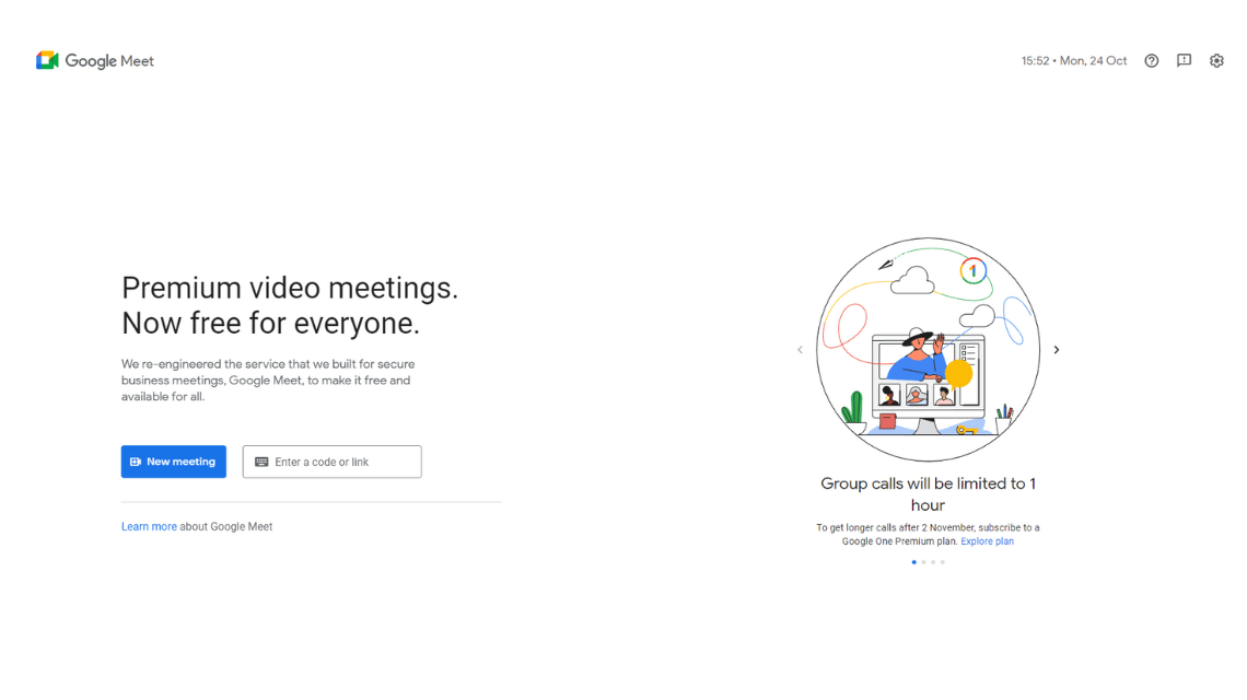 Batas Waktu Google Meet Satu Jam