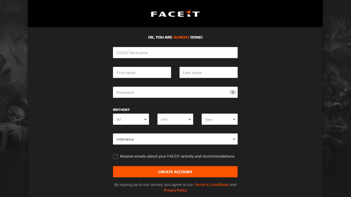 How to Register Faceit CS GO