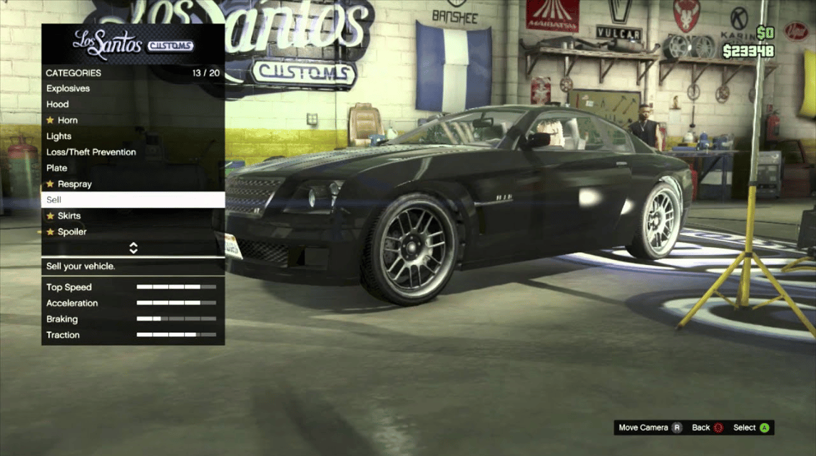 Sell GTA Online Cars at Los Santos Customs