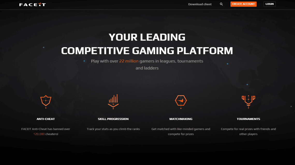 Website Faceit CS GO