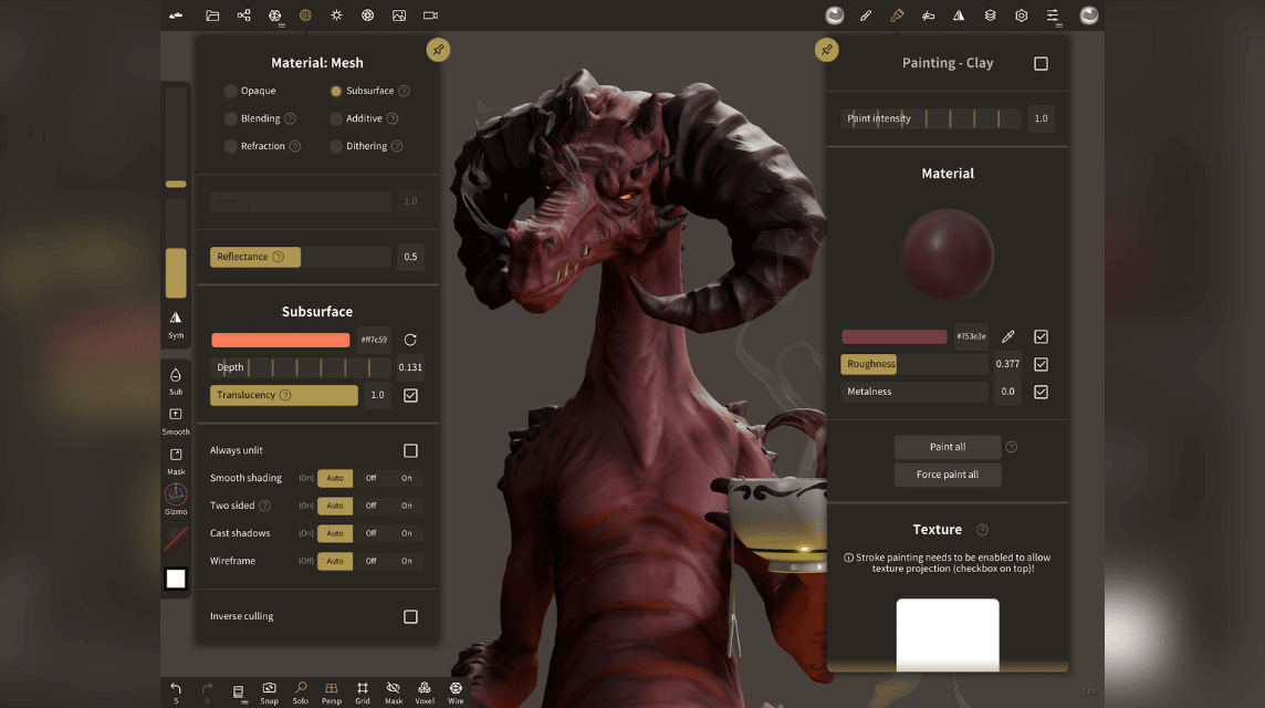 Nomad Sculpt Android 3D 绘图应用程序
