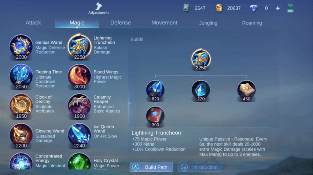 Recommended Build for Xavier MLBB Season 26