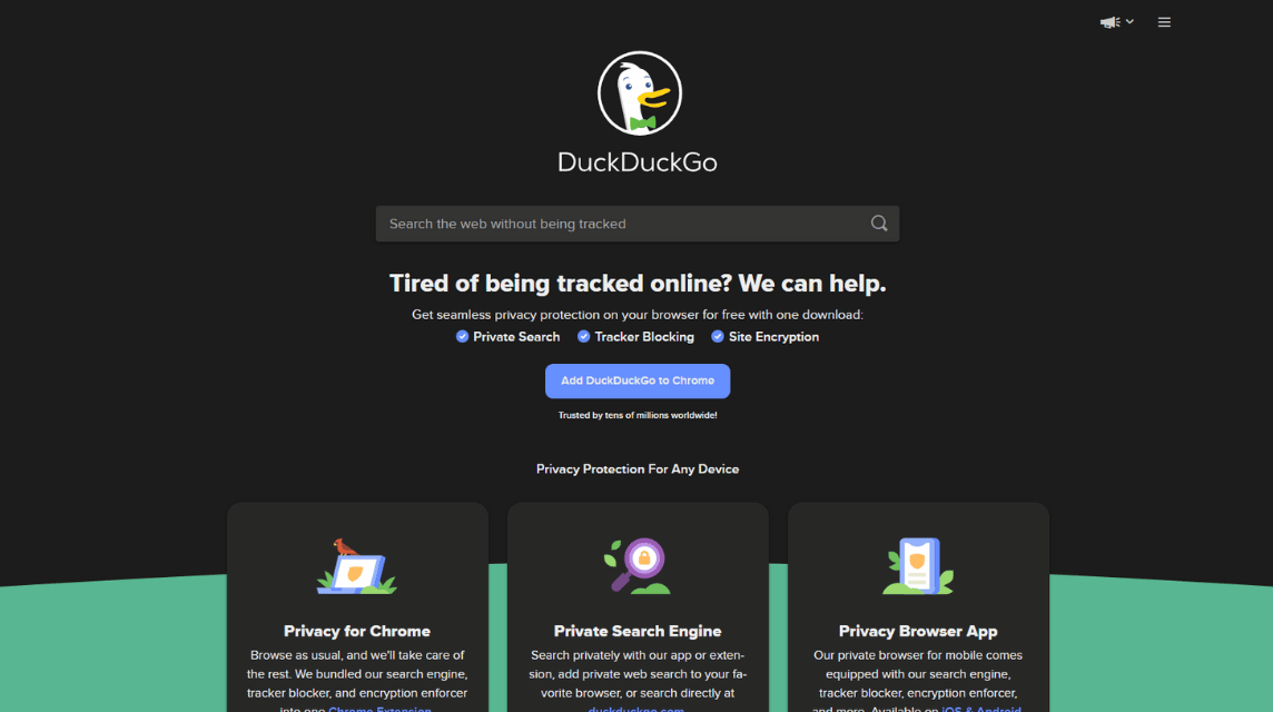 Website DuckDuckGo