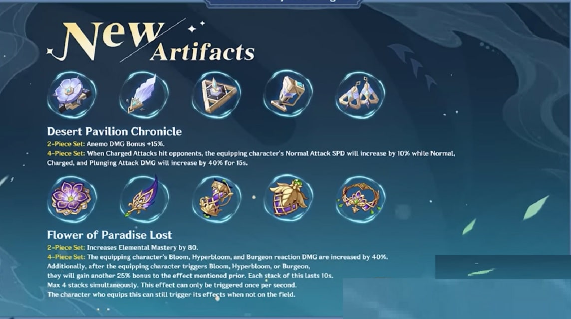 special program genshin impact 3.3 new artifact