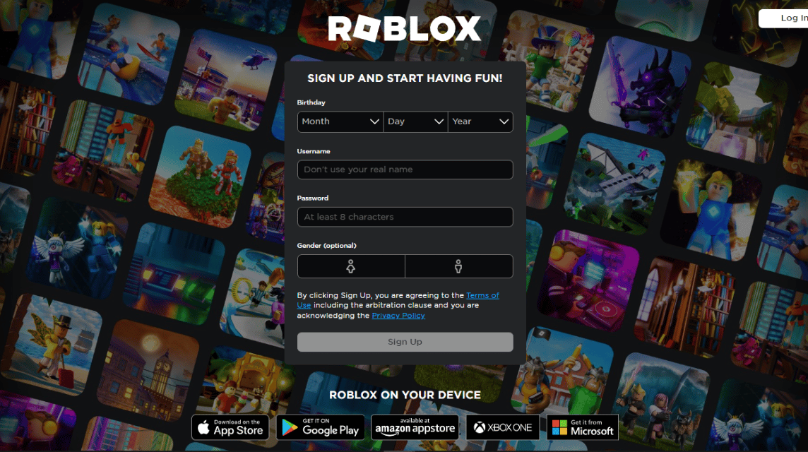 How to Sign Up Roblox Account? Register/Make/Create New Roblox Account Free  from Web-browser Online 